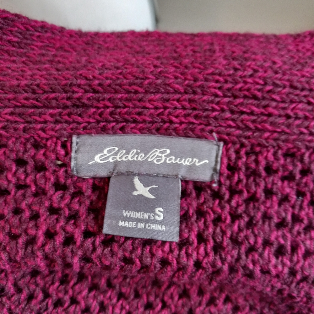 Eddie Bauer Linen Blend Loose Knit Short Sleeve Top Womens Size Small. - Picture 5 of 6